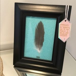 Reiki Infused Real Framed Feather w/ Angel Message